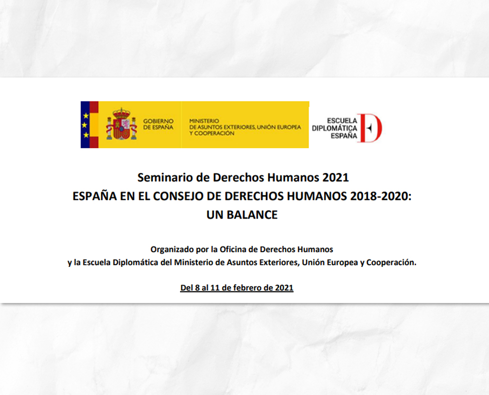 Cartel promocional de Seminario sobre derechos humanos al agua y al saneamiento